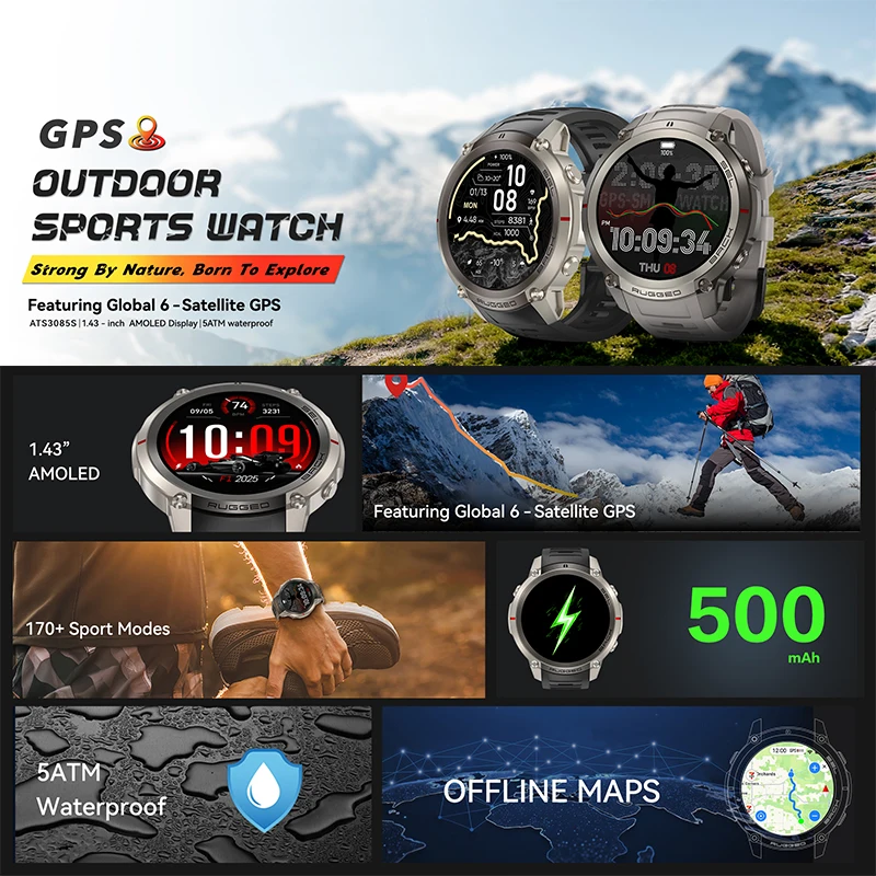 スポーツスマートウォッチ GPS オフラインマップ コンパス - Outdoor Adventure World のレビューと価格
